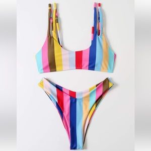 Shein Colorful High Cut Bikini